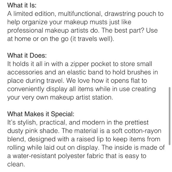 RMS Beauty Limited Edition Artist Pouch Makeup Bag - Picture 6 of 6